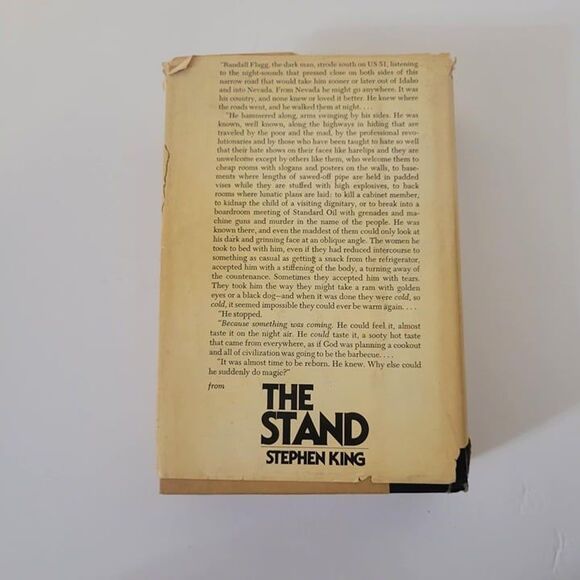 The Stand by Stephen King 1978 Hardcover DJ Book Club Edition Gutter Code T45 - Picture 3 of 9